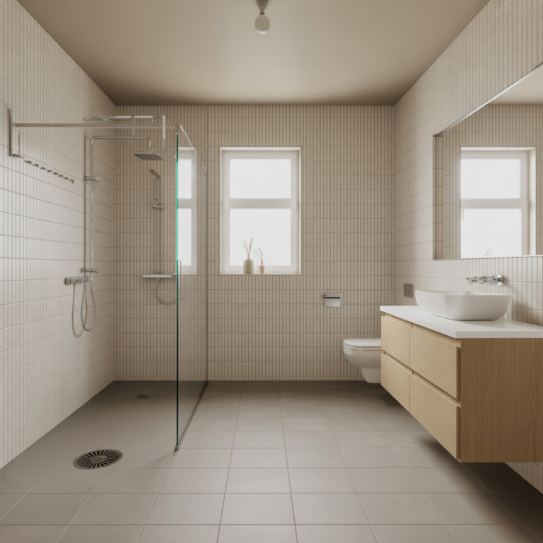 Renovering av badrum med ny rördragning och golvbrunn i Gladö kvarn ...